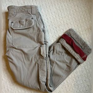 Duluth Trading Co Flex Firehose Cargo Pants FLEECE LINED